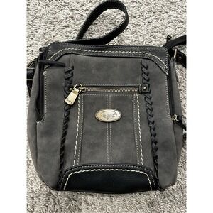 B.O.C. Born Concepts Crossbody‎ Saddle Stich - gray/black - Leather Shoulder Bag